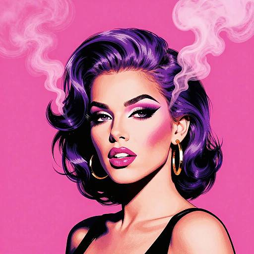 Pop Art Glam Rockstar Portrait
