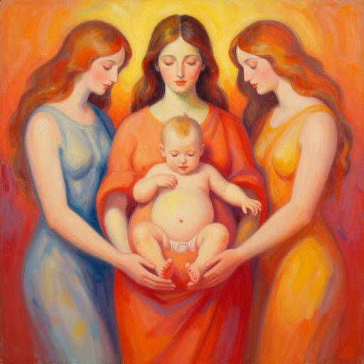 Divine Motherhood Oil Painting
