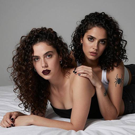 Intense Portrait of Two Stylish Women