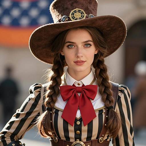 Victorian Steampunk Ringmaster Costume Portrait