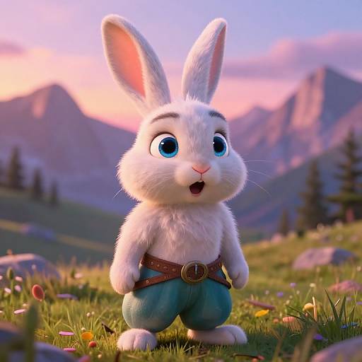 Viking Valkyrie Anthro Bunny Portrait