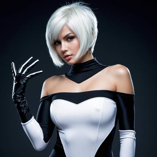 Woman in Stylish Female Danny Phantom Costume