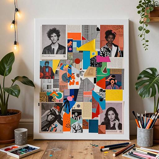 Bohemian Mixed Media Collage Art