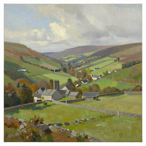 Welsh Valleys Oil Canvas Scene