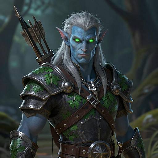 Fantasy Male Night Elf Warrior