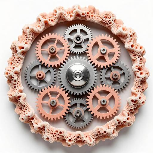 Coral-Inspired Clockwork Gear Art