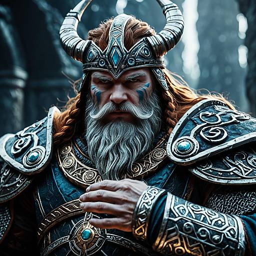 Futuristic Norse Mythological Warrior