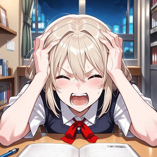 Emotionally Charged Student in Study