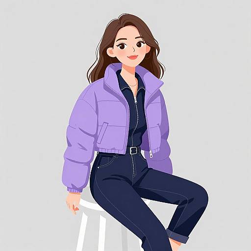 Smiling Woman in Casual Streetwear