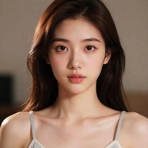 Ultra-detailed Ulzzang Girl Portrait Glossy Skin