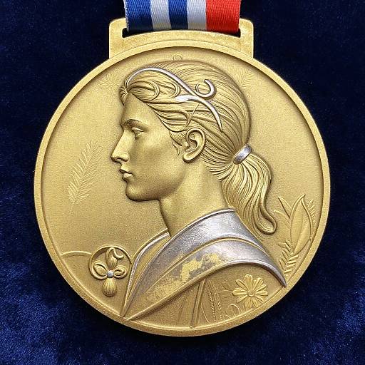 Majestic Medal Design with Intricate Engravings