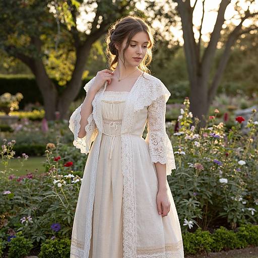 Victorian Elegance in Lush Garden