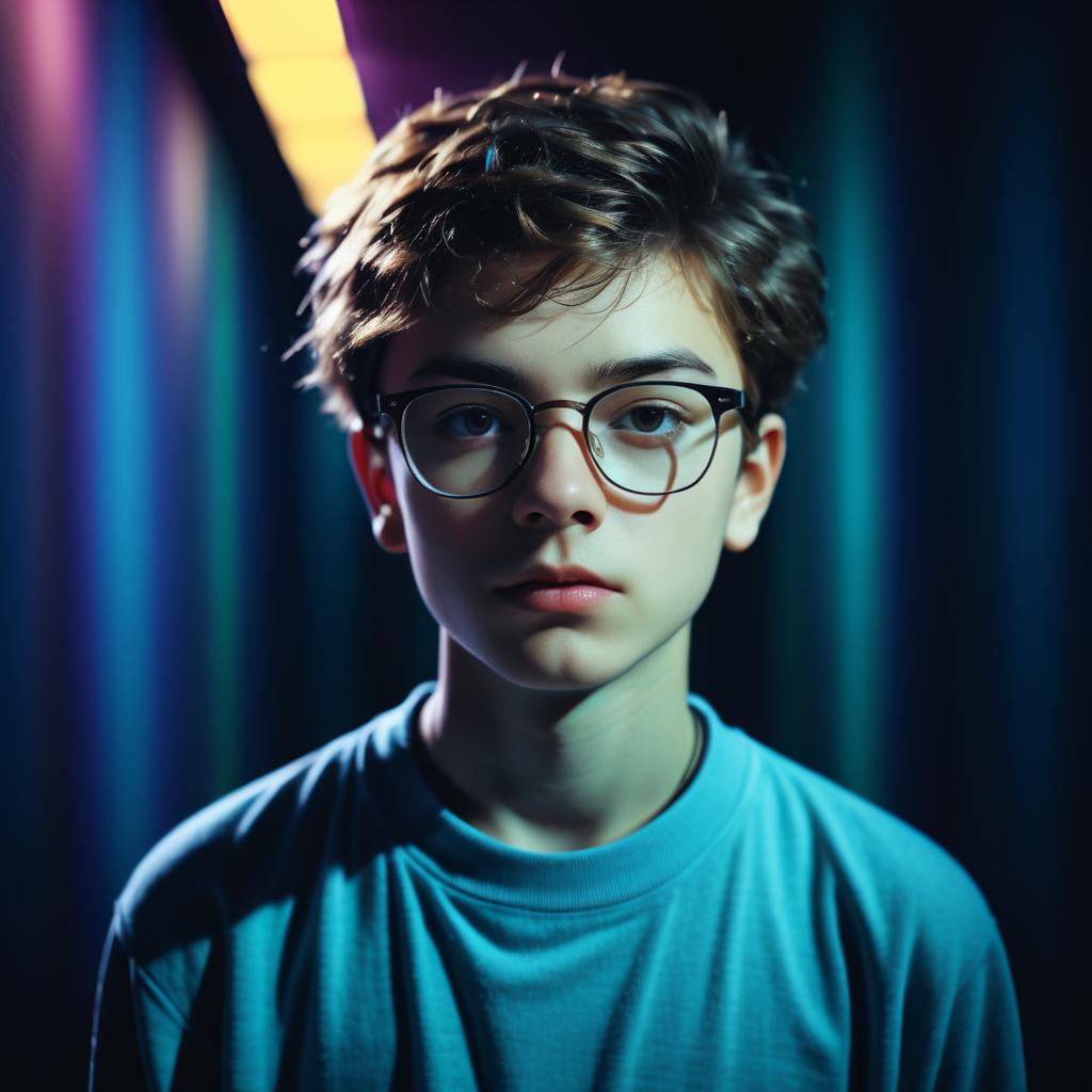 Cinematic Portrait of a Teen in Glasses