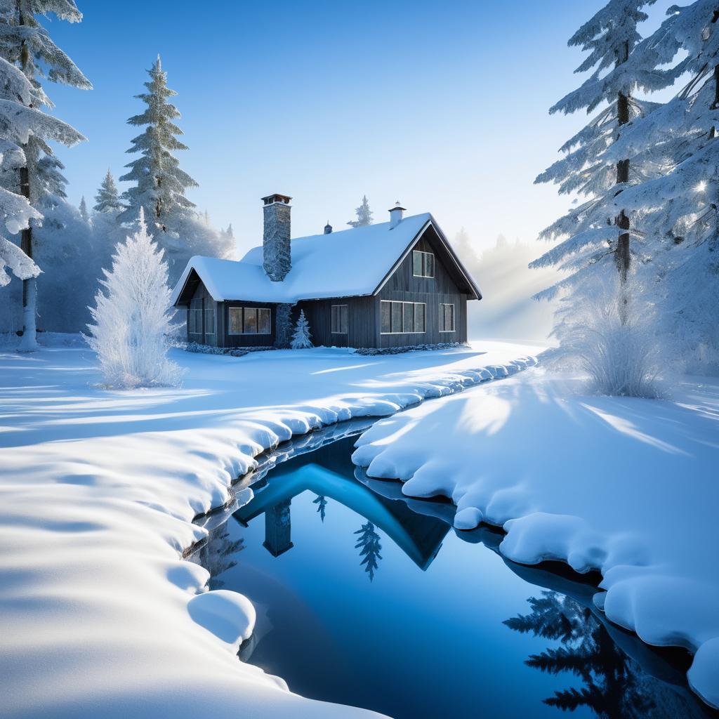 Winter Wonderland: Snowy Landscape Serenity