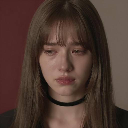 Sad Portrait of a Young Woman