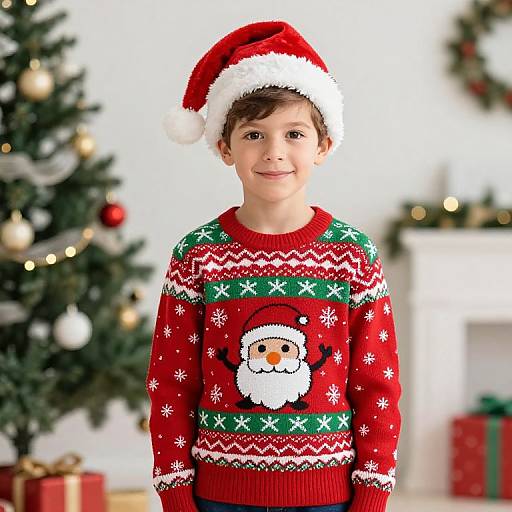 Boy's Christmas Sweater Outfit