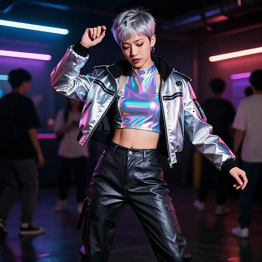 Cyberpunk Rave Dance Portrait