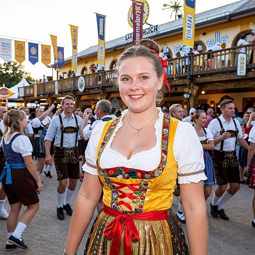 Oktoberfest Celebration with Traditional Dress