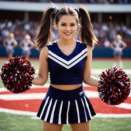 Realistic Cheerleader in Glee Uniform