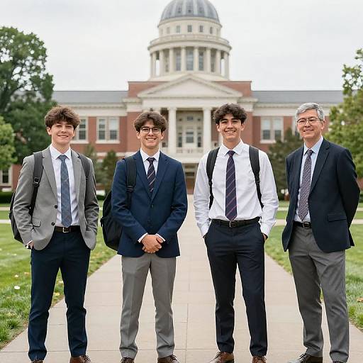 Group of Students and Teacher at Proctor Academy Campus