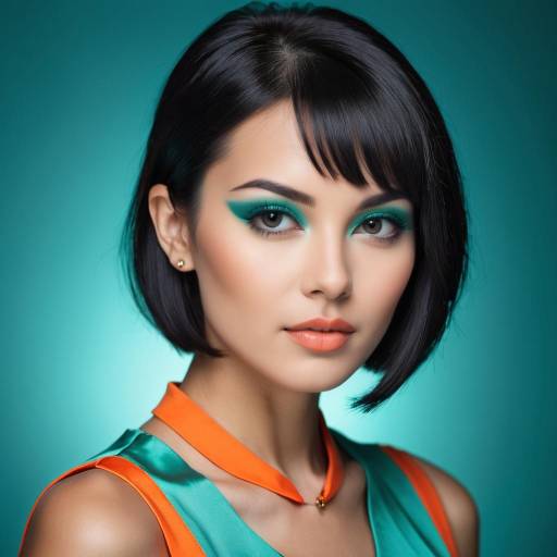 High Fashion Portrait with Teal Highlights