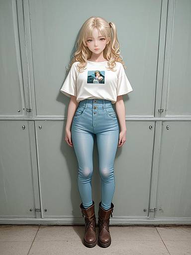 Casual Chic Woman Full Body Portrait