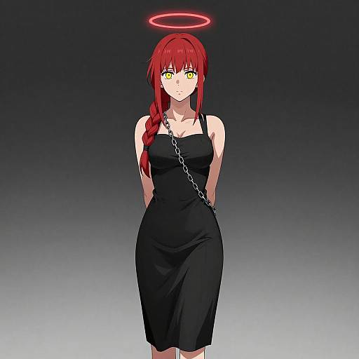 Makima in Dark Monochrome Portrait