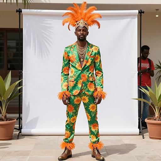 Vibrant Carnival Costume at Festival