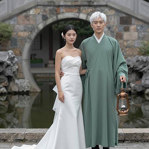 Romantic Portrait by the Enchanted Pond