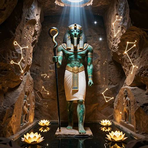 Osiris in Cosmic Subterranean Tomb