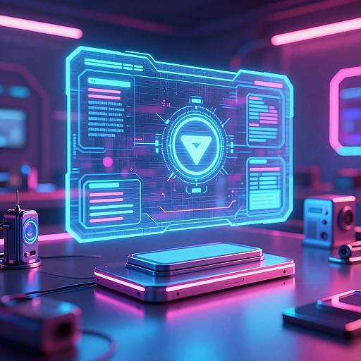 Cyberpunk AI Generator Download Scene