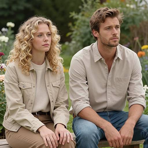 Casual Garden Portrait of Two People