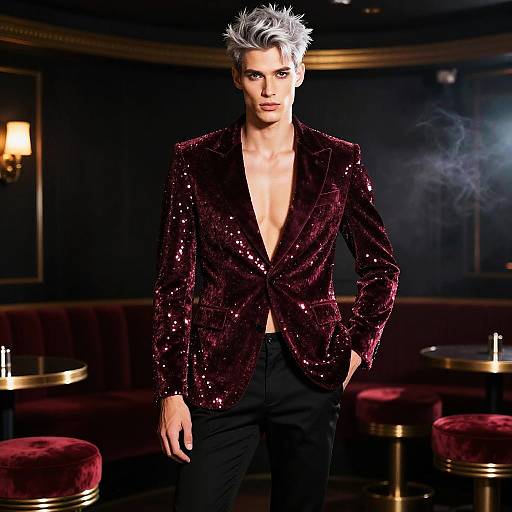 Glamorous Jazz Club Fashion Portrait