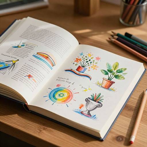 Creative Drawing Prompts on Desk