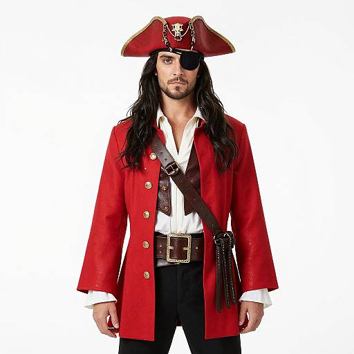 Red-Coated Caribbean Pirate Costume