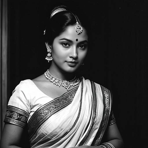 Elegant Mandakini Cosplay in Vintage Style