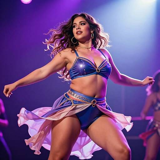 Confident BBW Dancer in Motion