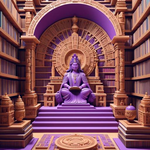 Aztec Scholar Statue in Grand Library