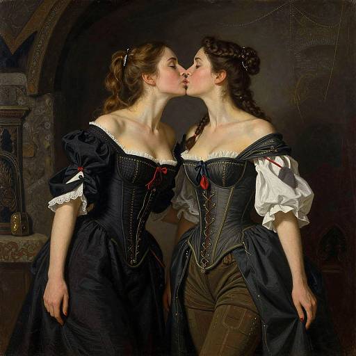 Glamour Models as 17th Century Maidens