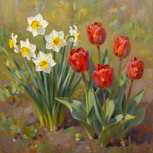 Spring Garden Oil Painting