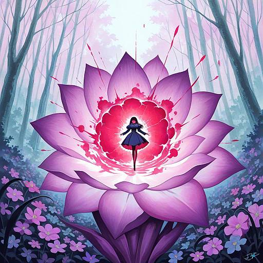 Dreamy Floral Composition with Ethereal Touches