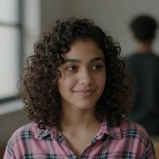 Subtle Smile of a Young Woman