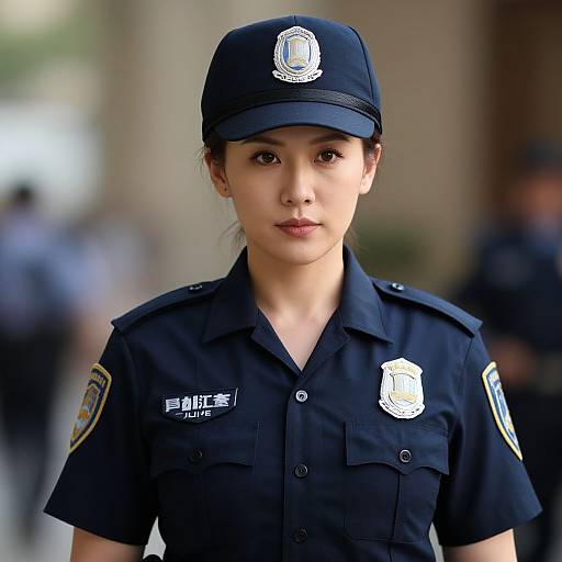 Realistic Adult Woman Police Costume