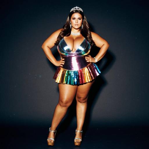Vibrant Plus Size Disco Costume Design