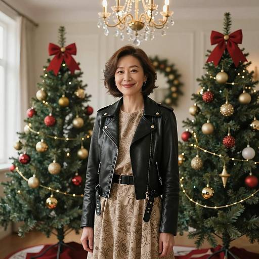 Asian Woman at Alternative Christmas Party