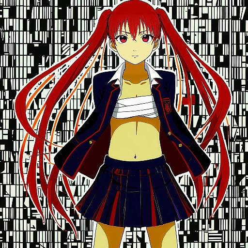 Illustration of Musujime awaki, toaru majutsu no index in the style of Nekobungi sumire