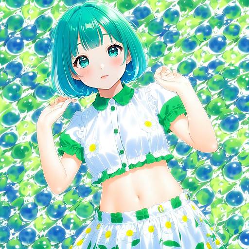 Illustration of Earth-chan, original in the style of Masuishi kinoto