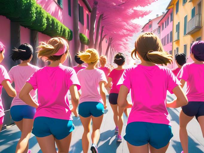 Cinematic Running Women in Lugano