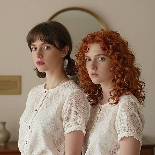 Elegant Portrait of Two Women Together