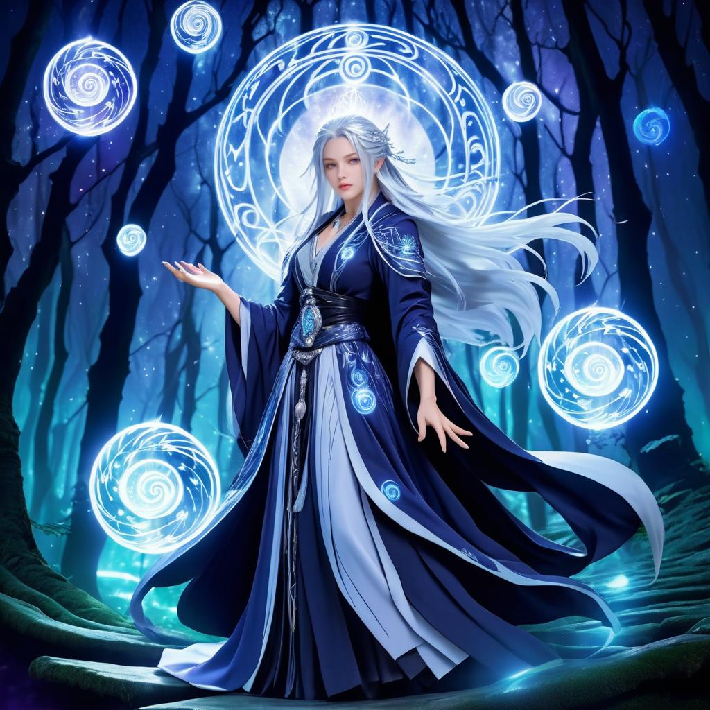 Mystical Sorceress in Enchanted Forest